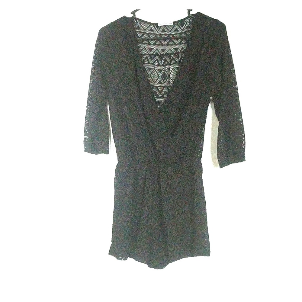 Black lace romper